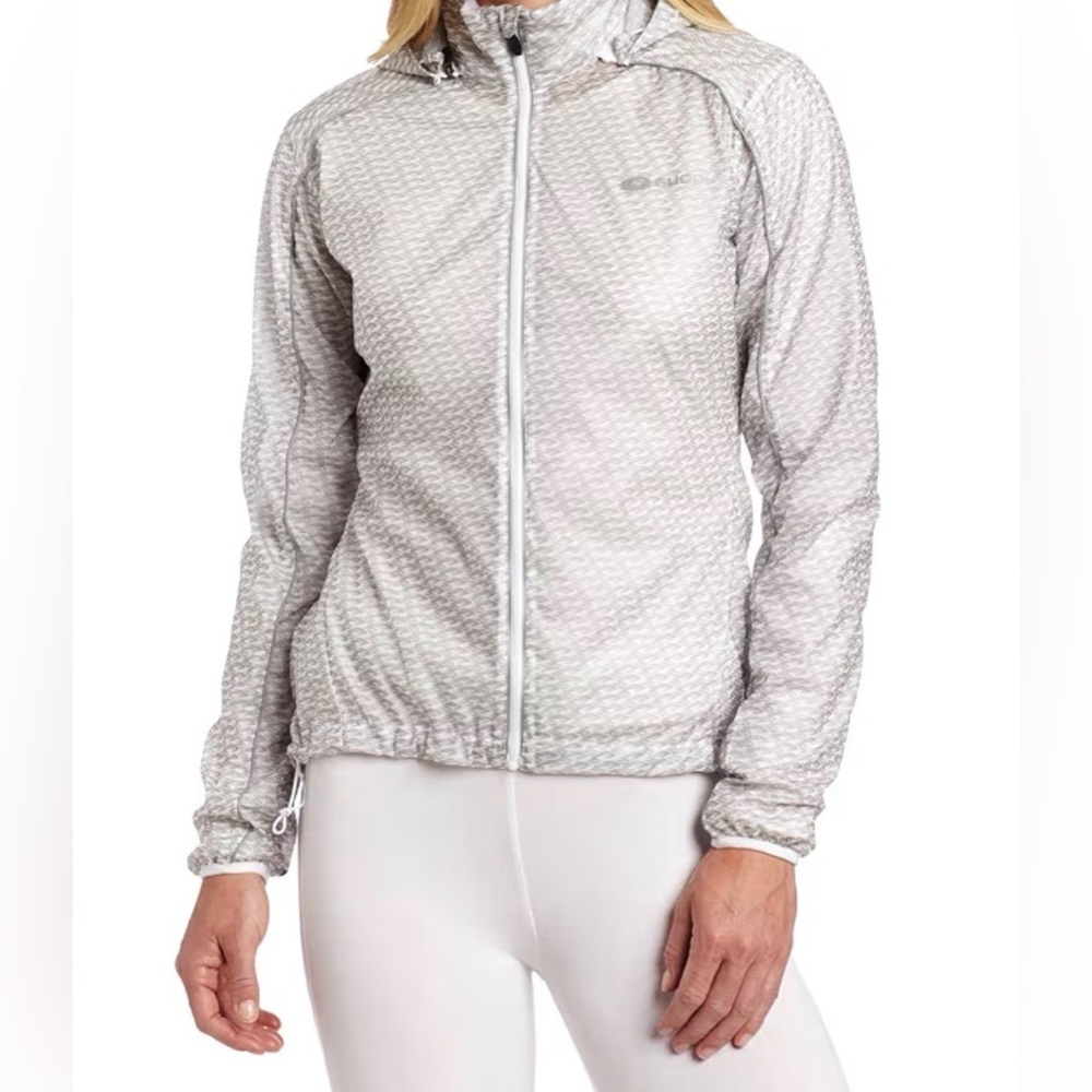 Sugoi Hydrolite Lightweight Running Cycling Jacket Removable Hood Sz S